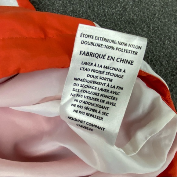 FootJoy Quarter Zip Orange Grey Jacket Windbreaker Men’s Size Small - Picture 7 of 13